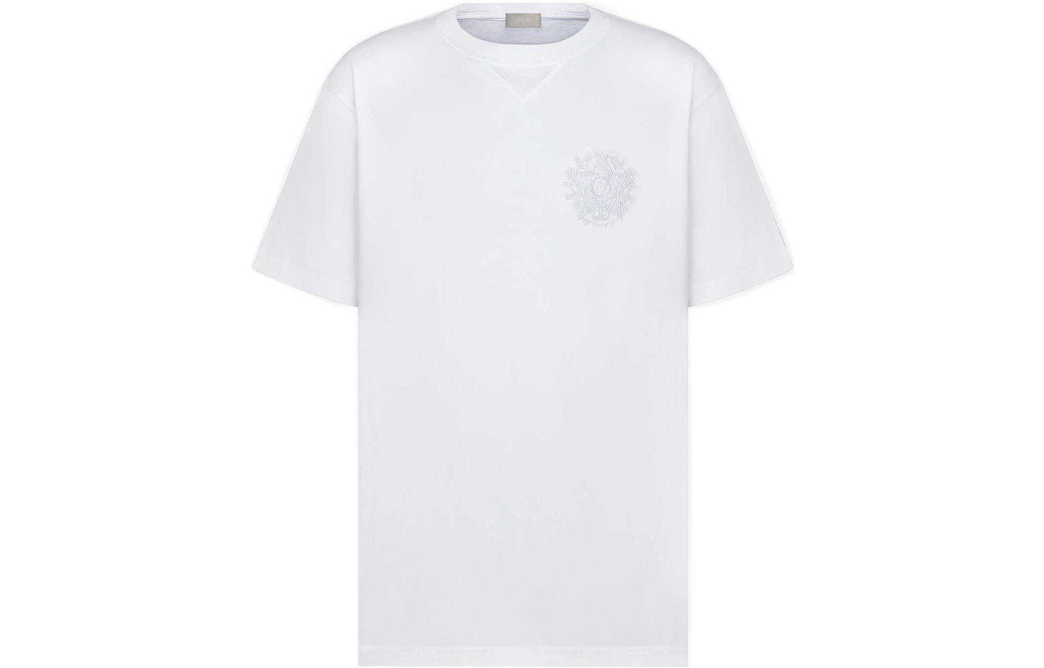 DIOR FW22  White Logo Print Crewneck Short-Sleeve T-Shirt. 243J685C0677-C080 圖 2
