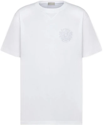 DIOR FW22 White Logo Print Crewneck Short-Sleeve T-Shirt. 243J685C0677-C080 Order DIOR FW22 White Logo Print Crewneck Short-Sleeve T-Shirt. 243J685C0677-C080