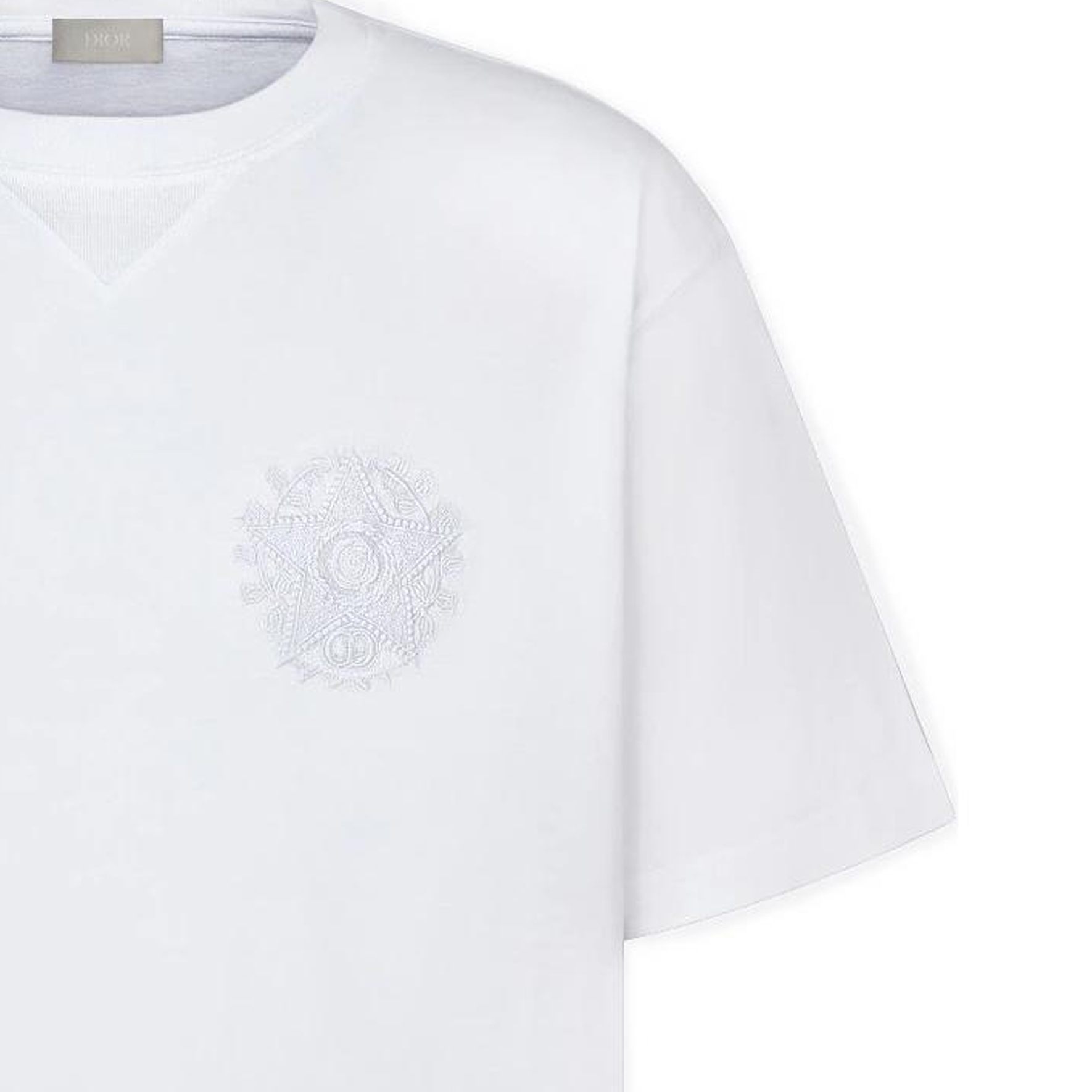 DIOR FW22  White Logo Print Crewneck Short-Sleeve T-Shirt. 243J685C0677-C080 圖 8