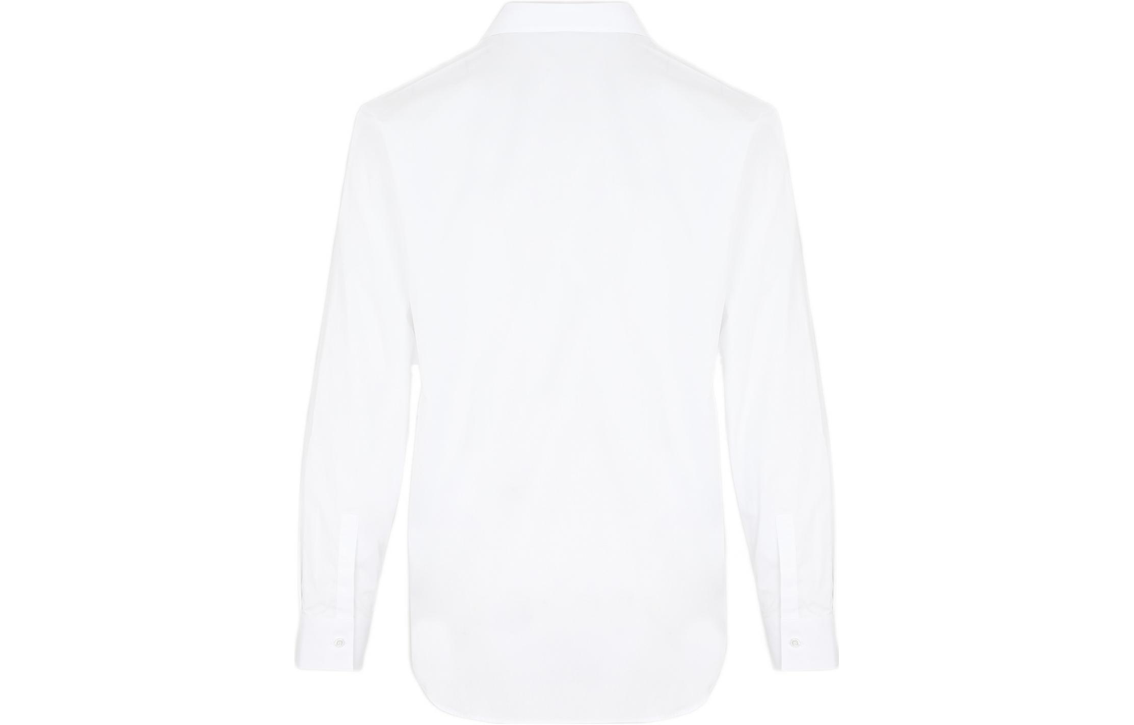 Lookbook DIOR FW22 白色刺繡長袖襯衫 經典扣式設計。 293C522A1581-088