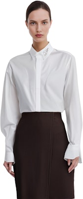 DIOR FW22 白色刺繡長袖襯衫 經典扣式設計。 293C522A1581-088 Shop DIOR FW22 白色刺繡長袖襯衫 經典扣式設計。 293C522A1581-088