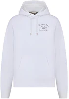 DIOR FW22 White Pullover Hoodie with Logo Embroidery. 293J698A0531-C088 DIOR FW22 White Pullover Hoodie with Logo Embroidery. 293J698A0531-C088