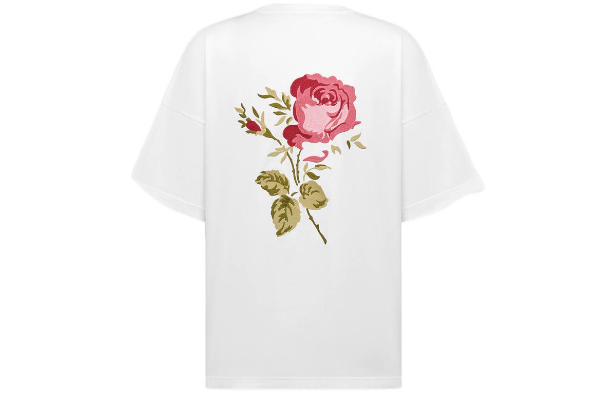 DIOR FW22  White T-Shirt with Rose Pattern Logo Design. 243J685A0677-C084 圖 2