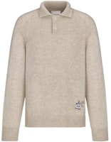 DIOR FW22 Beige Embroidered Long Sleeve Polo Shirt for Men. 243M830AT448-C110 DIOR FW22 Beige Embroidered Long Sleeve Polo Shirt for Men. 243M830AT448-C110