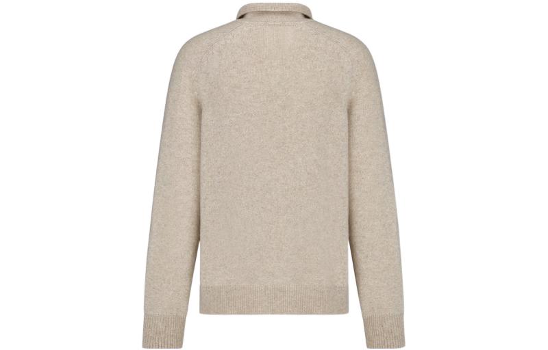 Lookbook 迪奥 2022秋冬男士米色刺绣长袖POLO衫 243M830AT448-C110