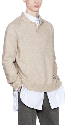 迪奥 2022秋冬男士米色刺绣长袖POLO衫 243M830AT448-C110 Shop 迪奥 2022秋冬男士米色刺绣长袖POLO衫 243M830AT448-C110