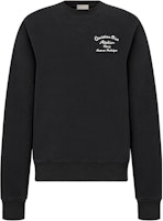DIOR FW22 Black Crewneck Pullover Sweatshirt with Logo Embroidery for Men. 293J699A0531-C988 DIOR FW22 Black Crewneck Pullover Sweatshirt with Logo Embroidery for Men. 293J699A0531-C988