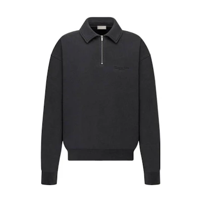 DIOR FW22 Black Pullover Sweatshirt with Logo for Men 313J650A0807-C900