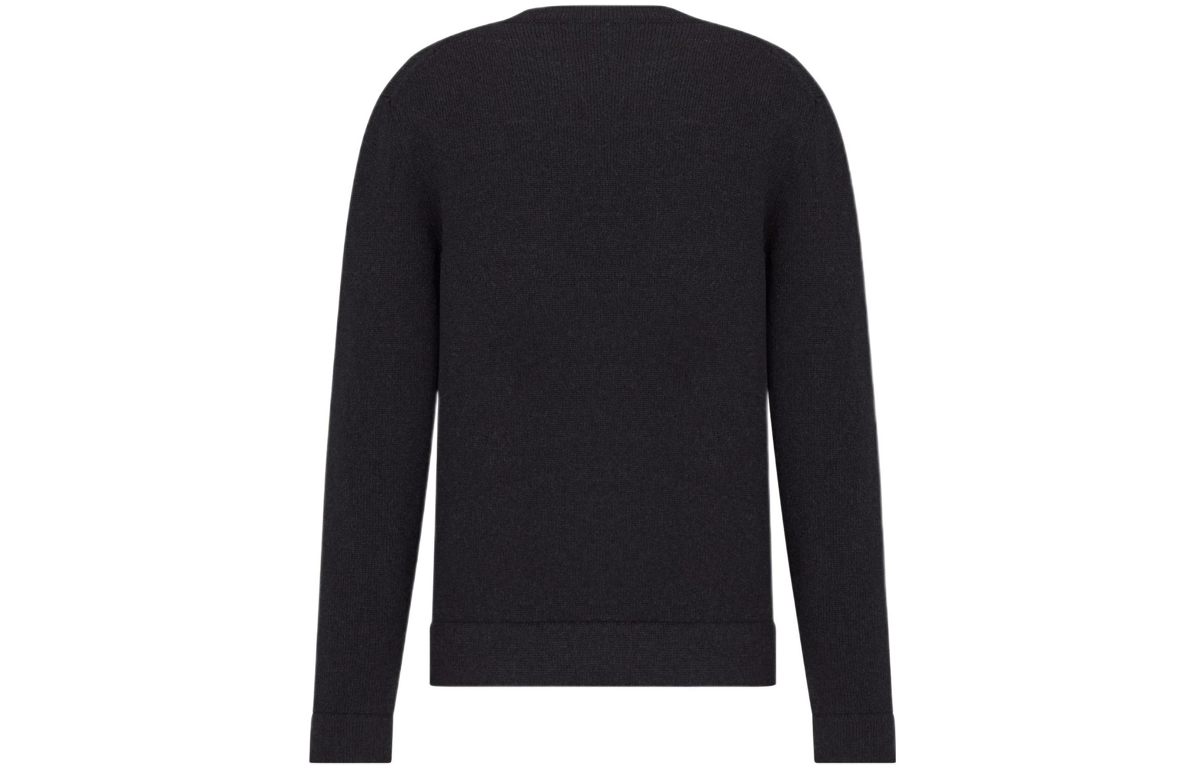 Lookbook DIOR FW22 男士黑色圓領針織羊毛毛衣 243M645AT47-4988