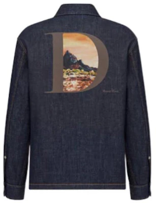 DIOR 2022秋冬蓝色徽标与风景刺绣牛仔长袖衬衫 033D490H214X-C587 Lookbook DIOR 2022秋冬蓝色徽标与风景刺绣牛仔长袖衬衫 033D490H214X-C587