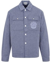 DIOR FW22 Blue Embroidered Pattern Casual Single-Breasted Jacket for Men. 243D487AY514-C585 DIOR FW22 Blue Embroidered Pattern Casual Single-Breasted Jacket for Men. 243D487AY514-C585