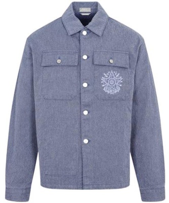 DIOR FW22 Jaket Lelaki Sulaman Biru Corak Kasual Single-Breasted. 243D487AY514-C585 Buy DIOR FW22 Jaket Lelaki Sulaman Biru Corak Kasual Single-Breasted. 243D487AY514-C585