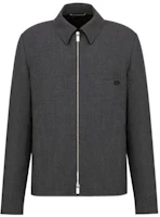 DIOR FW22 Houndstooth Logo Zip-Up Jacket - Gray 193C243C5605-C888 DIOR FW22 Houndstooth Logo Zip-Up Jacket - Gray 193C243C5605-C888