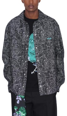 DIOR FW22 Jardin 印花灰色長袖襯衫 男款 033D490F301X-C875 Shop DIOR FW22 Jardin 印花灰色長袖襯衫 男款 033D490F301X-C875