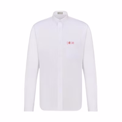 DIOR FW22 Jardin Series Embroidered Long Sleeve Shirt White 013C530C1581-C084