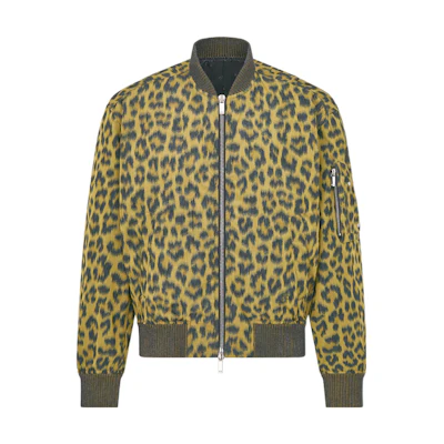 DIOR FW22 Leopard Print Zip Jacket Multicolor Outerwear 943C439M5646-C289