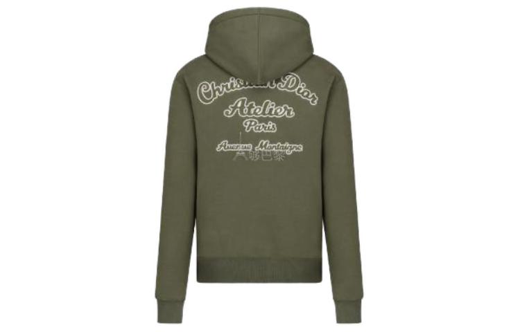 Lookbook DIOR FW22 Hoodie Letter Print Olive Green Pullover 293J698A0531-C680