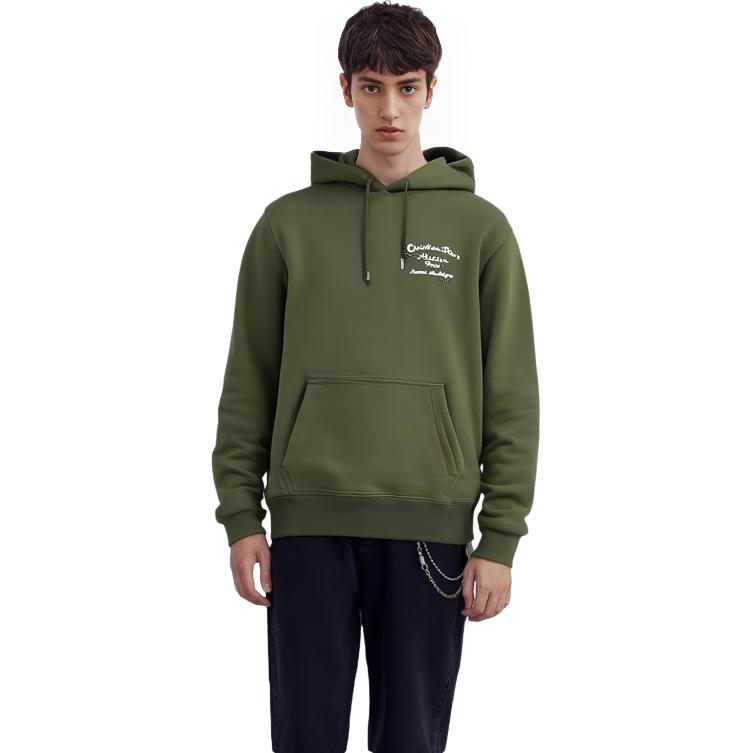 Sizing DIOR FW22 Hoodie Letter Print Olive Green Pullover 293J698A0531-C680