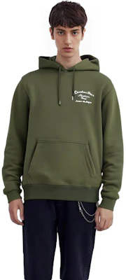 DIOR FW22 Hoodie Letter Print Olive Green Pullover 293J698A0531-C680 Sizing DIOR FW22 Hoodie Letter Print Olive Green Pullover 293J698A0531-C680