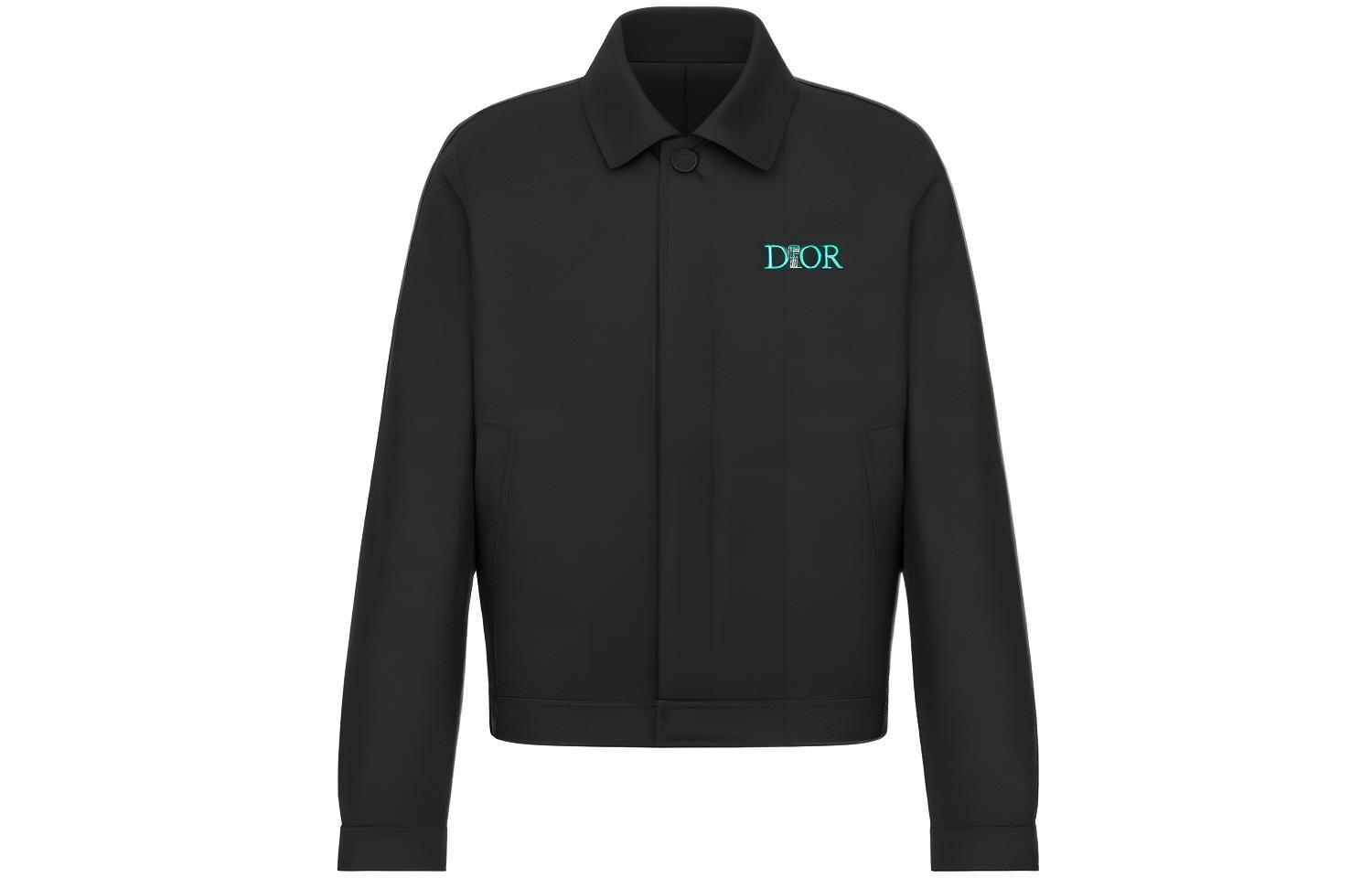 DIOR FW22 Limited Edition Black Logo Short Jacket - Qixi Collection 293C440A4451-C989