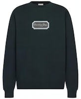 DIOR FW22 Logo Crewneck Pullover Long Sleeve Sweatshirt Deep Green. 243J693A0531-C588 DIOR FW22 Logo Crewneck Pullover Long Sleeve Sweatshirt Deep Green. 243J693A0531-C588