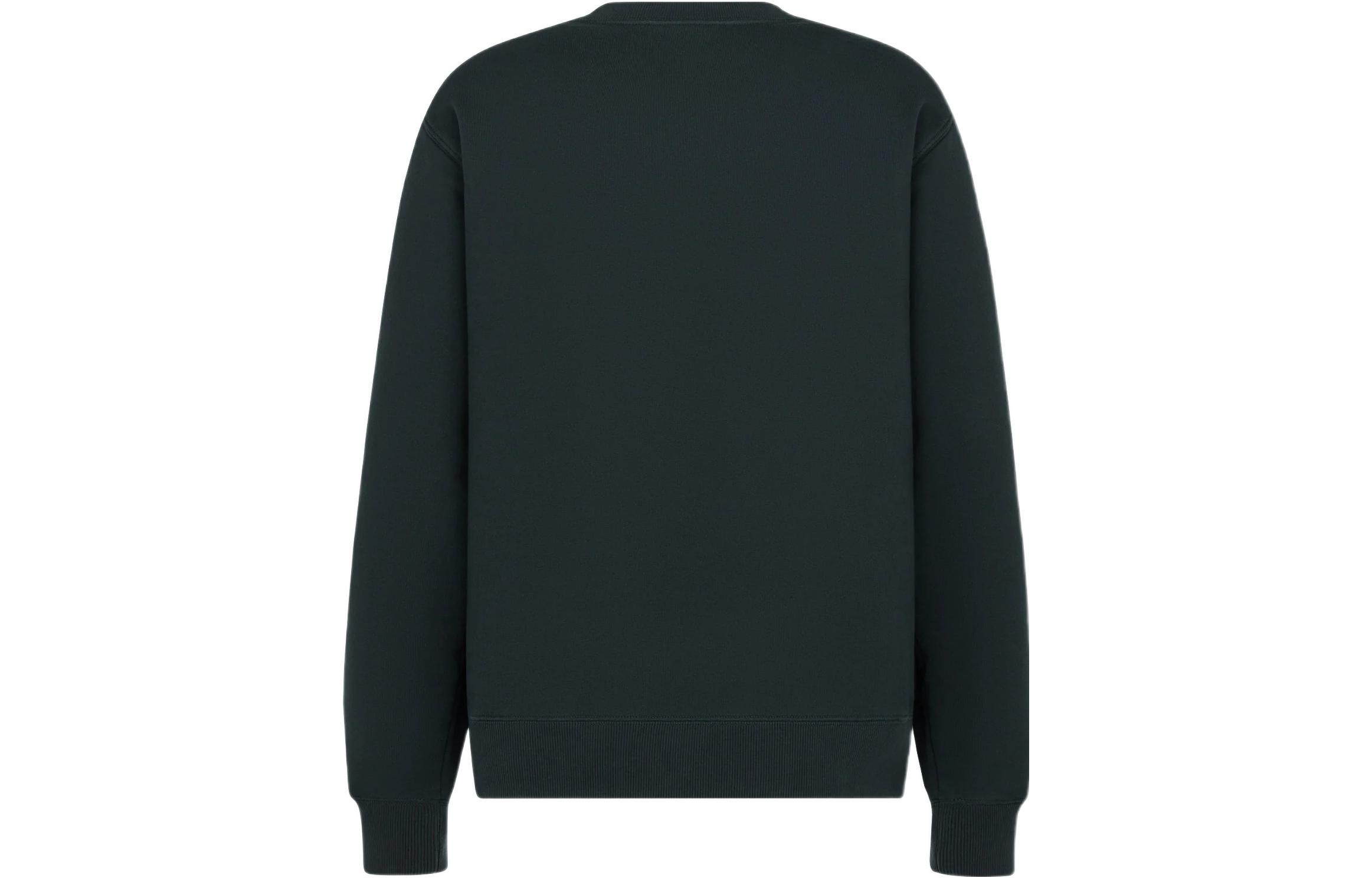 Lookbook DIOR FW22 Logo Crewneck Pullover Lengan Panjang Sweatshirt Hijau Tua. 243J693A0531-C588