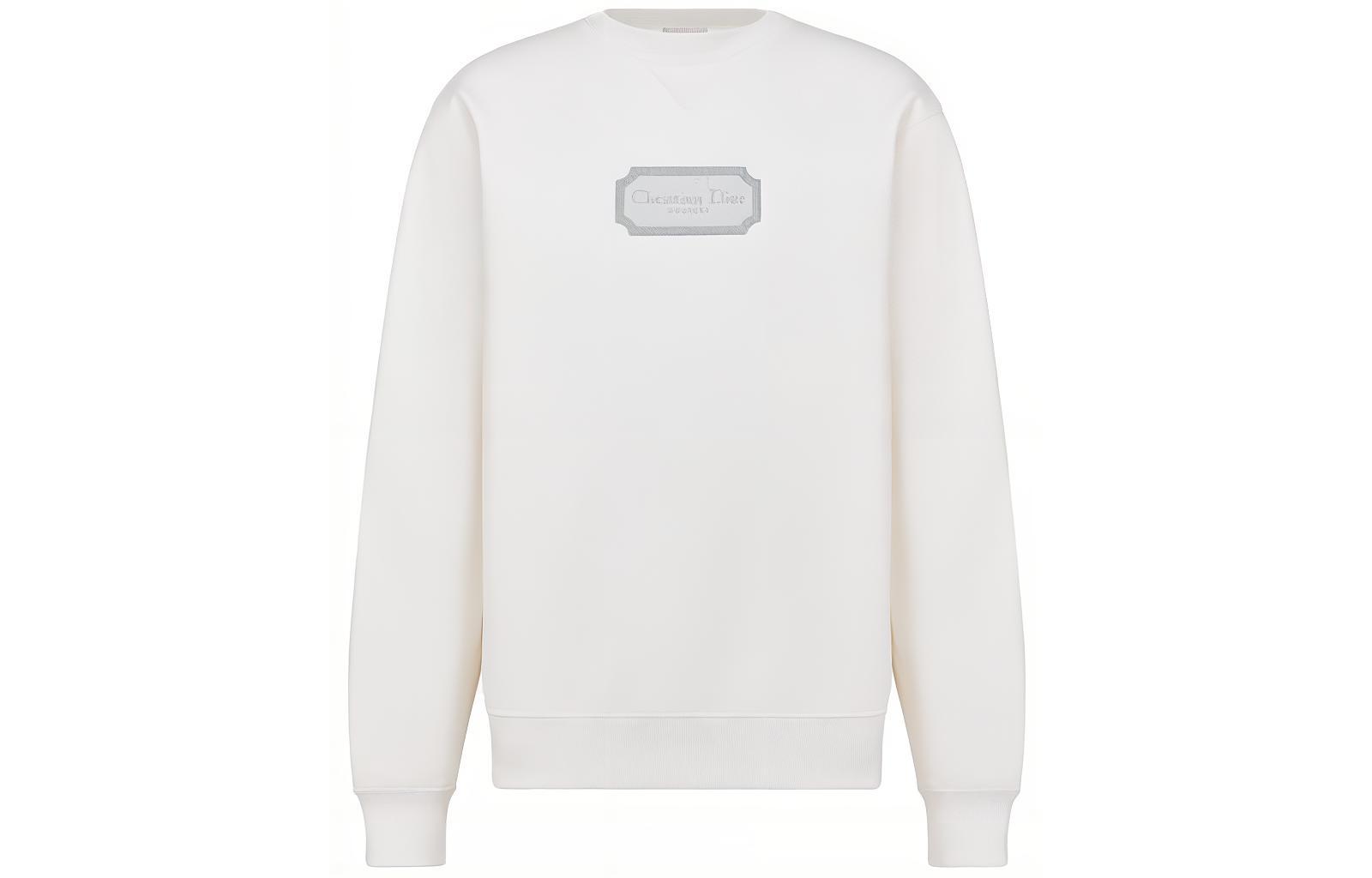 DIOR FW22 Logo Crewneck Sweatshirt White Long Sleeve 243J693A0531-C088