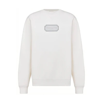 DIOR FW22 Logo Crewneck Sweatshirt White Long Sleeve 243J693A0531-C088