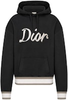 DIOR FW22 Logo Print Black Hoodie for Men 293J678A0531-C980 DIOR FW22 Logo Print Black Hoodie for Men 293J678A0531-C980