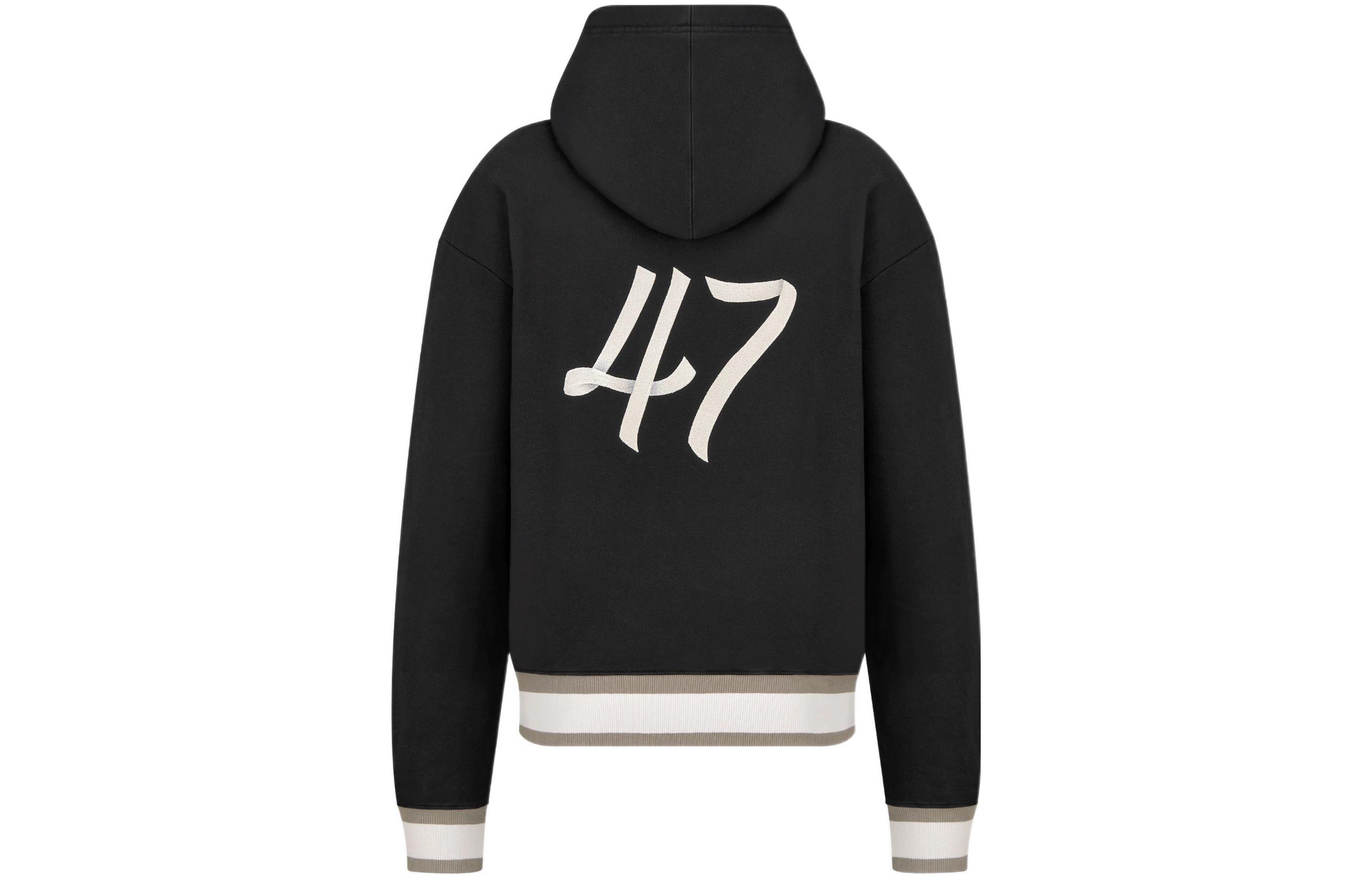 Lookbook DIOR 2022秋冬 男士黑色印花連帽衫 293J678A0531-C980