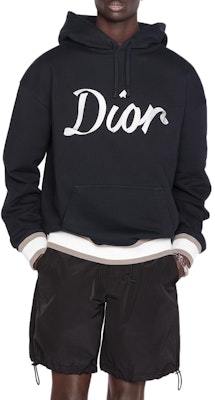 DIOR FW22 Logo Print Black Hoodie for Men 293J678A0531-C980 Shop DIOR FW22 Logo Print Black Hoodie for Men 293J678A0531-C980