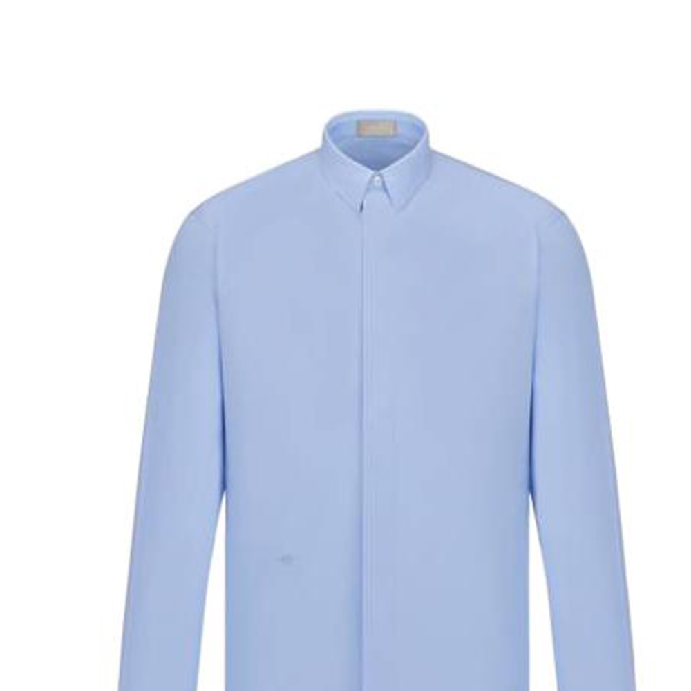 Shop Camisa Azul Dior FW22 con Bordado de Abeja. 433C529B1581-C502