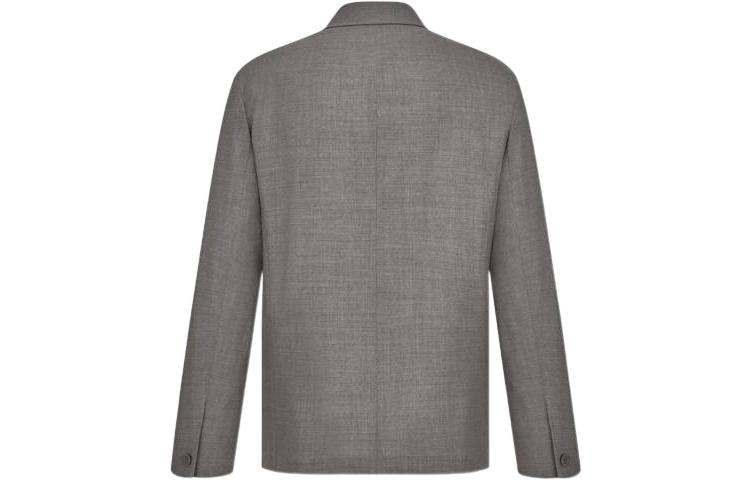 DIOR FW22 Solid Color Long Sleeve Blazer Jacket  Grey 313C203A5725-C830 圖 3