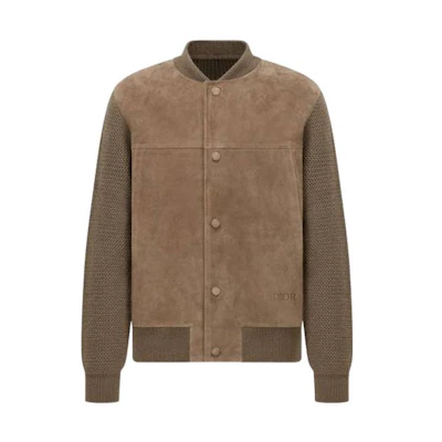 DIOR FW22 Solid Single-Breasted Collarless Jacket Brown 293M430AT395-C730