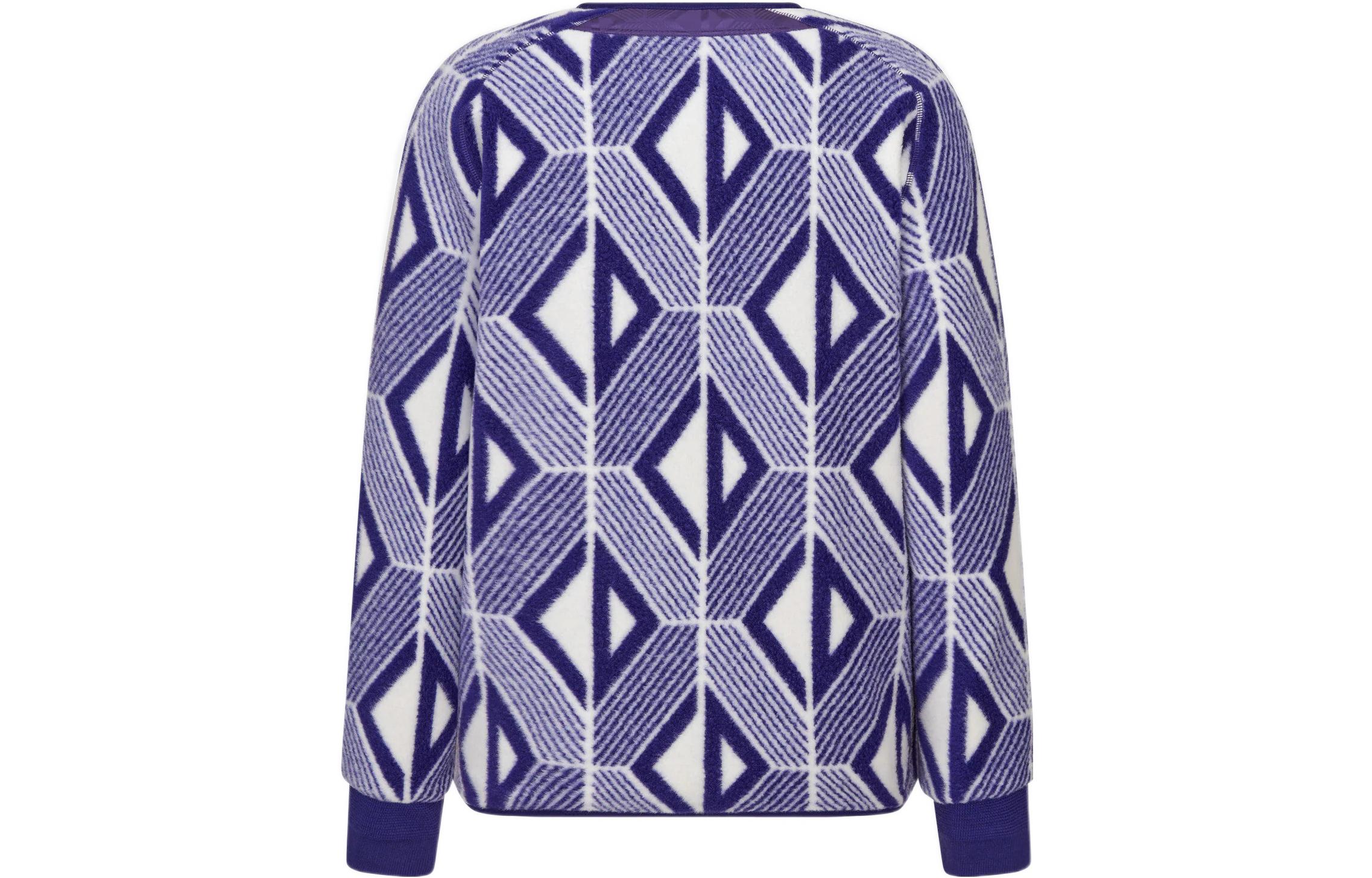 Lookbook DIOR FW22 Jaket Boleh Balik Jacquard Wool Berjalur Logo Logam - Biru 213J435A0812-C480