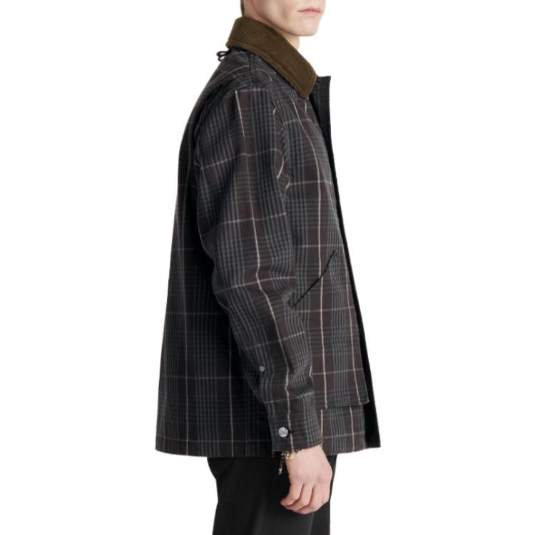 DIOR FW23  Black Plaid Patchwork Casual Long Sleeve Shirt 343D485AY536_C987 圖 6
