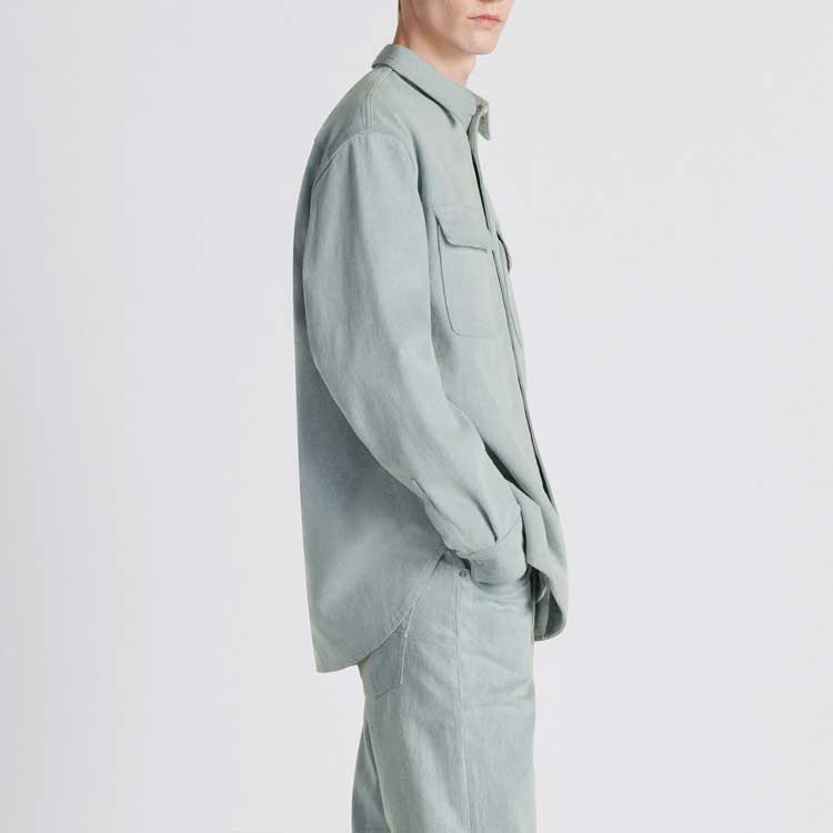 DIOR FW23  Blue Reversible Embroidered Logo Long Sleeve Shirt. 343D583AY539-C581 圖 9