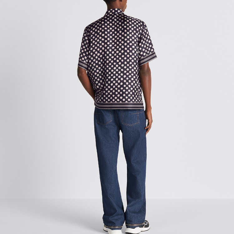 Details for DIOR FW23 ブルー ストレートジップカジュアルデニムジーンズ. 343D026A337X-C530