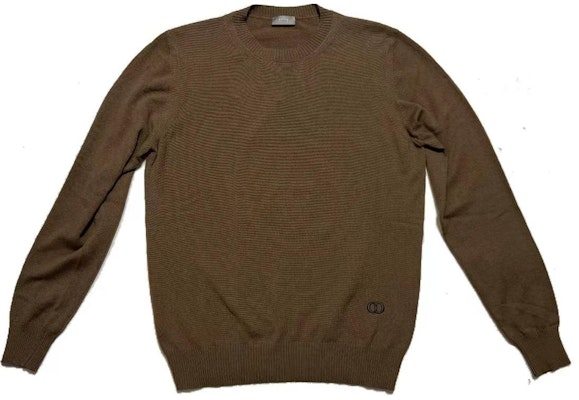 ディオール FW23 ブラウン 無地 クルーネック 長袖 プルオーバー セーター 113M602AT222-C731 Buy ディオール FW23 ブラウン 無地 クルーネック 長袖 プルオーバー セーター 113M602AT222-C731