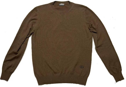 ディオール FW23 ブラウン 無地 クルーネック 長袖 プルオーバー セーター 113M602AT222-C731 Order ディオール FW23 ブラウン 無地 クルーネック 長袖 プルオーバー セーター 113M602AT222-C731