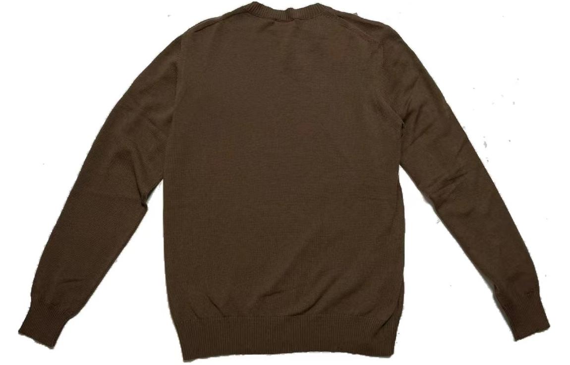 Lookbook ディオール FW23 ブラウン 無地 クルーネック 長袖 プルオーバー セーター 113M602AT222-C731