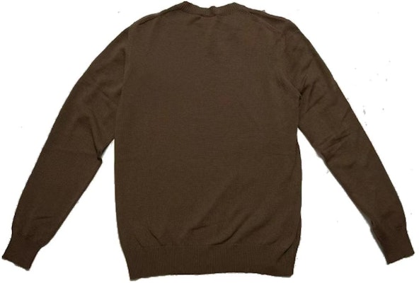 DIOR FW23 Brown Solid Color Crewneck Pullover Long Sleeve Sweater 113M602AT222-C731 Lookbook DIOR FW23 Brown Solid Color Crewneck Pullover Long Sleeve Sweater 113M602AT222-C731
