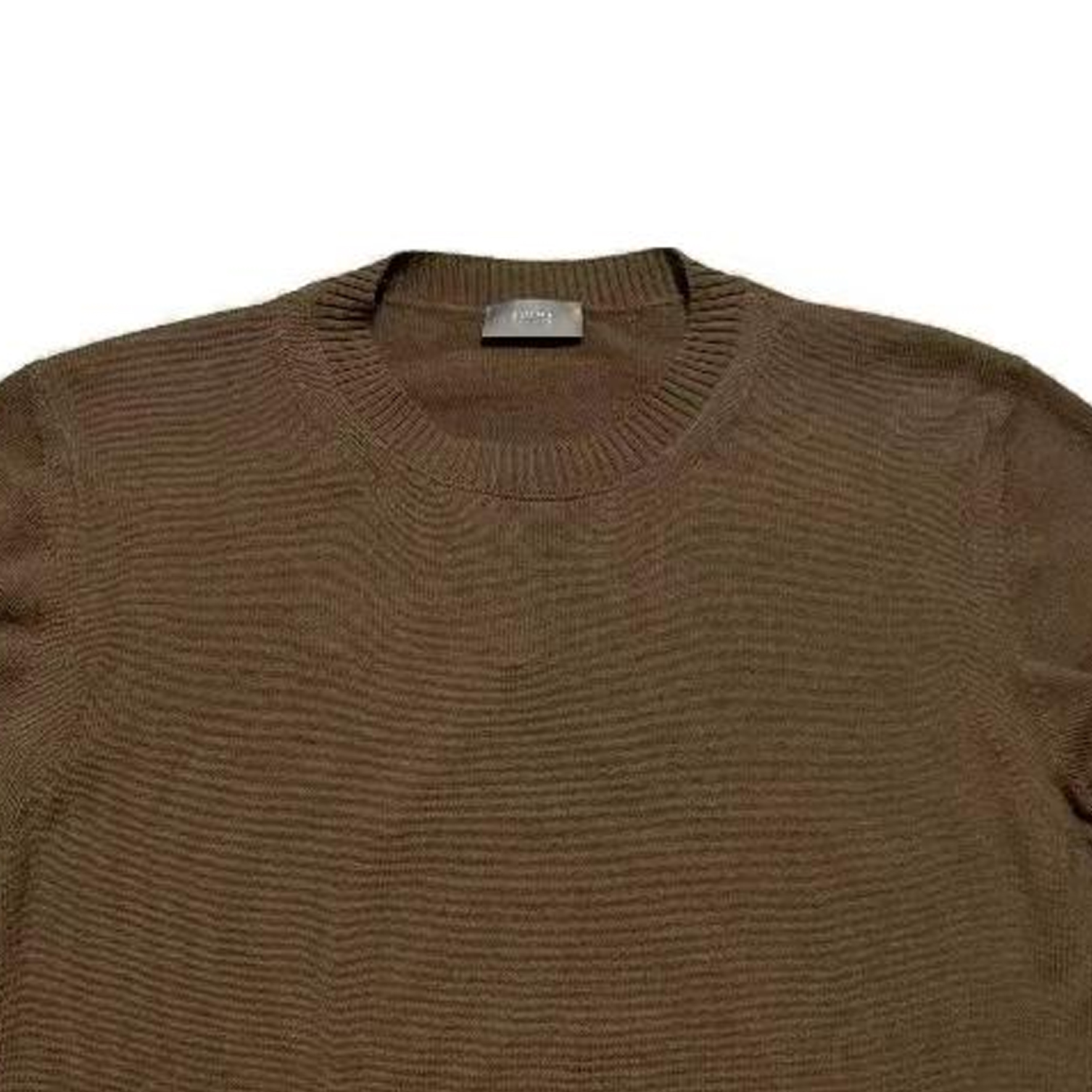 Shop ディオール FW23 ブラウン 無地 クルーネック 長袖 プルオーバー セーター 113M602AT222-C731