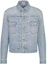 Order DIOR FW23 Light Blue Solid Denim Jacket with Square Neck and Long Sleeves. 013D480M360X-C510