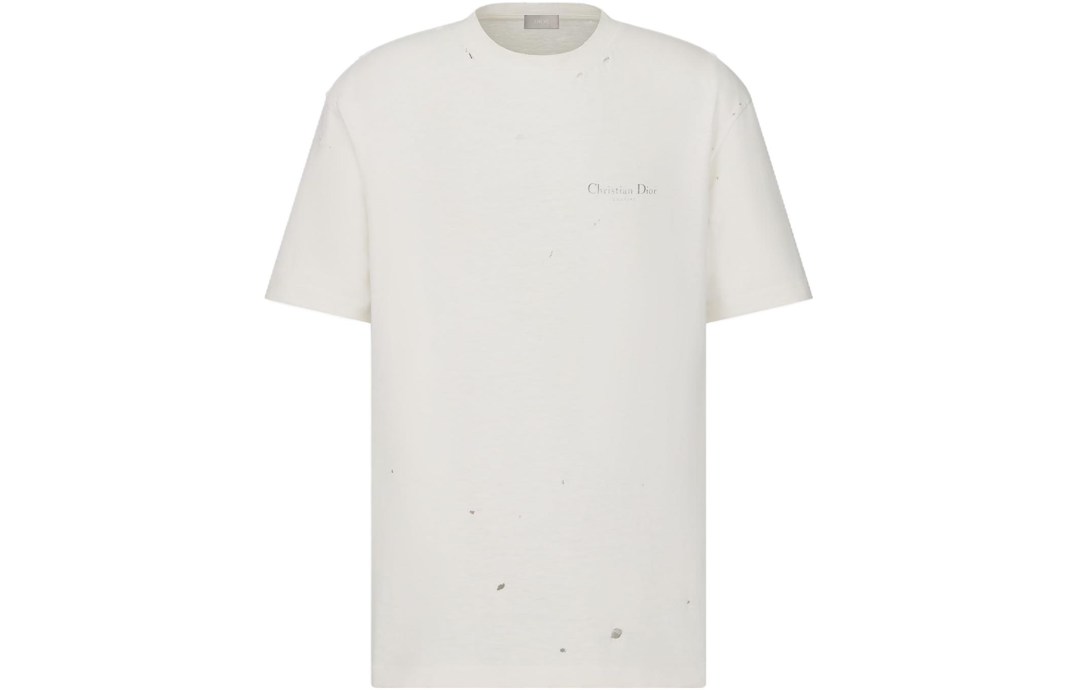 Order ディオール FW23 ロゴプリント ディストレスト カジュアル Tシャツ. 343J636A0849-C088