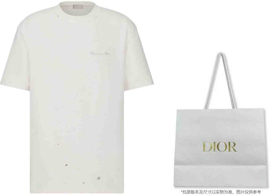 迪奥FW23标志印花破洞休闲T恤。 343J636A0849-C088 Shop 迪奥FW23标志印花破洞休闲T恤。 343J636A0849-C088