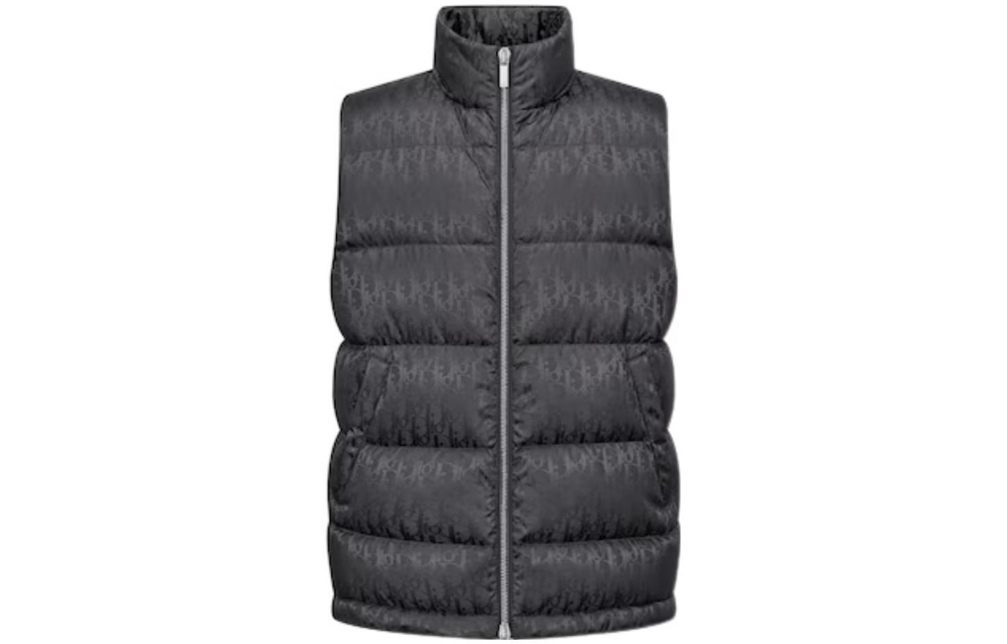 Order 디올 FW23 로고 프린트 집업 민소매 패딩 베스트. 033C410A4462-C579