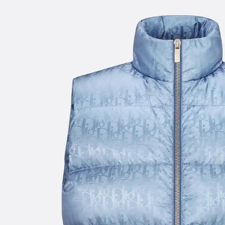 Details for 디올 FW23 로고 프린트 집업 민소매 패딩 베스트. 033C410A4462-C579