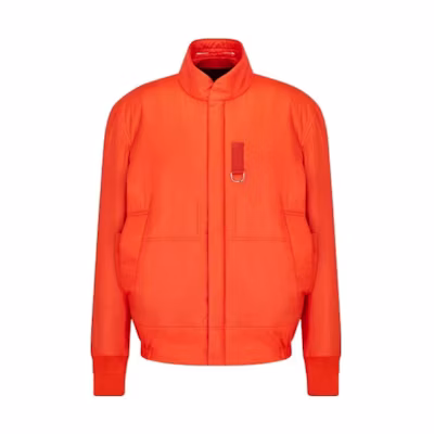 DIOR FW23 Orange Zip-Up Stand Collar Long Sleeve Jacket. 393C403A5839-C240