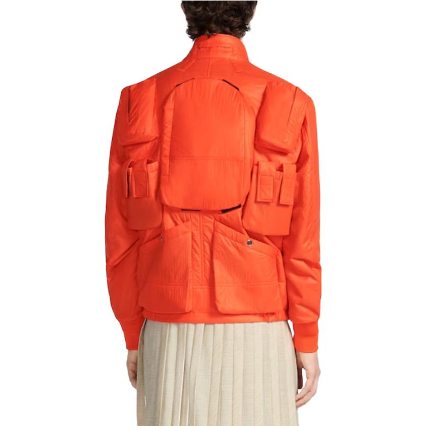 Details for DIOR FW23 Jaket Oren Zip-Up Berleher Tinggi Lengan Panjang. 393C403A5839-C240